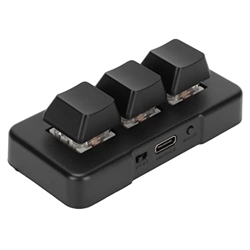 Jectse Programmierbare Tastatur mit 3 Tasten, Kabellose Bluetooth-USB-Tastatur mit RGB-Hintergrundbeleuchtung, Mechanische DIY-Gaming-Tastatur mit Ergonomischem Design für von Jectse
