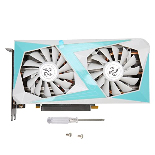 Jectse RTX2070 8G D6-Grafikkarte, 8 GB 256 Bit GDDR6-Gaming-Grafikkarte mit Zwei Lüftern, 1410 MHz 8750 MHz Frequenz, Unabhängige Grafikkarte Unterstützt HDMI/DP * 3 von Jectse