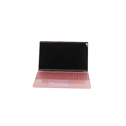 Jectse Rosa Laptop, Frontkamera 16 GB RAM 512 GB ROM Fingerabdruckleser Büro-Laptop 15,6 Zoll für Gaming (16+512G EU-Stecker 110-250 V) von Jectse