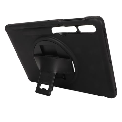 Jectse Tablet-Schutzhülle, Robuste, Stoßfeste Schutzhülle mit Stiftetui, um 360 Grad Drehbarem Ständer und Handschlaufe, Tablet-Abdeckung für Tab S9+ X810 S7+ S7FE S8+ (Black) von Jectse