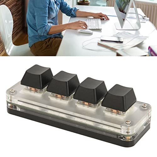 Jectse Tastatur mit 4 Tasten, Programmierbare USB-Tastatur, Mechanische Tastatur mit 4 Tasten, Programmierbare HID-DIY-Tastatur, RGB-OSU-Gaming-Tastatur Jectse Tastatur mit 4 Tasten, Programmierbare USB-Tastatur, Mechanische Tastatur mit 4 Tasten, Programmierbare HID-DIY-Tastatur, RGB-OSU-Gaming-Tastatur von Jectse