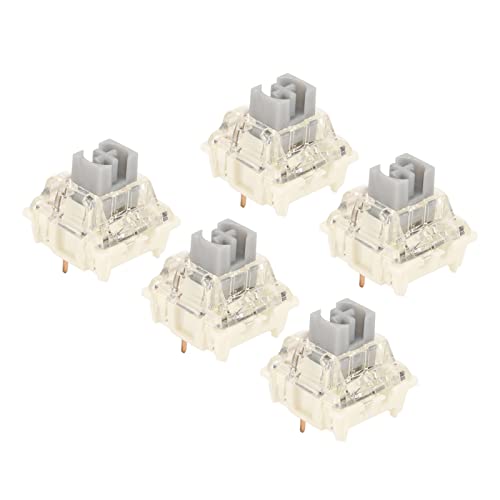 Jectse Tastaturschalter, Wasserdicht, 45 Stück, Stabile Mechanische Tastaturschalter, Universell für Mechanische Gaming-Tastaturen (G Silver PRO, Doppelfeder) von Jectse