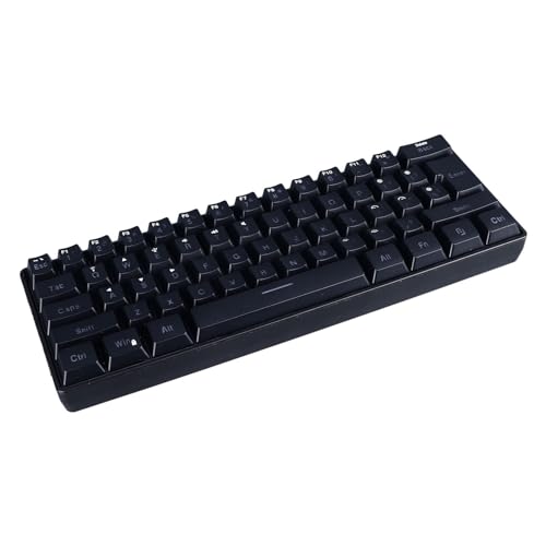 Jectse Tragbare Gaming-Tastatur, Gaming-Tastatur mit 3 Modi RGB-Hintergrundbeleuchtung, 61 Stabile Tasten für Schlafzimmer für Arbeit (Black) von Jectse