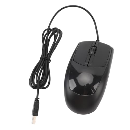 Jectse USB-Kabelmaus, Schnurgebundene Maus mit 1200 DPI, Optische Computermaus mit Ergonomischem Design, Leise Büro- und Heimmäuse für Laptop-Desktop von Jectse