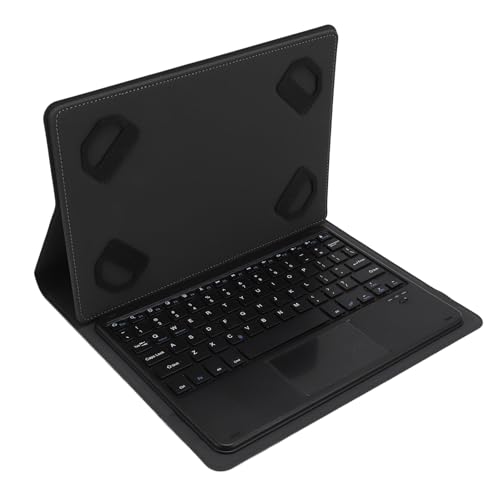 Jectse Universelle Tablet-Hülle mit Tastatur, Abnehmbare Magnetische Kabellose Bluetooth-Tastaturhülle mit Touchpad, Robuste PU-Leder-Tastaturabdeckung und Ständer, Passend für Alle von Jectse