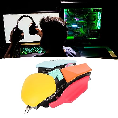 Jectse Wiederaufladbare -Maus, 3-Modus-Verbindung, 4 Einstellbare DPI, RGB-Beleuchtung, Ergonomisches Design, Kompatibel mit Laptop, PC (Bunt) von Jectse