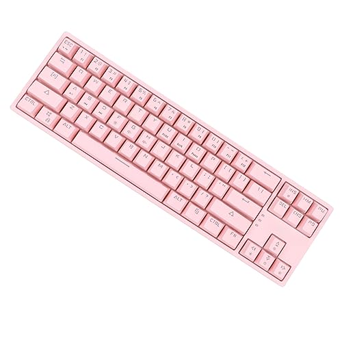 K71 Mechanische Gaming-Tastatur, 71 Tasten RGB-Gaming-Tastatur mit Hintergrundbeleuchtung, Multimedia-Tasten, Leise, Leise Typ-C-USB-kabelgebundene Tastatur für Desktop, (Rosa) von Jectse