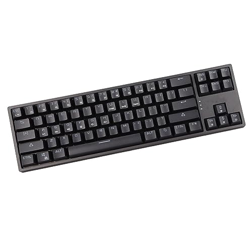 K71 Mechanische Gaming-Tastatur, 71 Tasten RGB-Gaming-Tastatur mit Hintergrundbeleuchtung, Multimedia-Tasten, Leise, Leise Typ-C-USB-kabelgebundene Tastatur für Desktop, (Schwarz) von Jectse