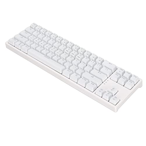 K71 Mechanische Gaming-Tastatur, 71 Tasten RGB-Gaming-Tastatur mit Hintergrundbeleuchtung, Multimedia-Tasten, Leise, Leise Typ-C-USB-kabelgebundene Tastatur für Desktop, (Weiss) von Jectse