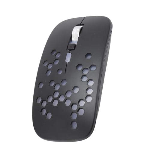 Kabellose Bluetooth-Maus, Tragbare Computermaus mit 3-DPI-Anpassung, 3-Farben-Leuchten, Leise, Ergonomische PC-Maus mit Wabenschale, für MacBook Air Pro von Jectse