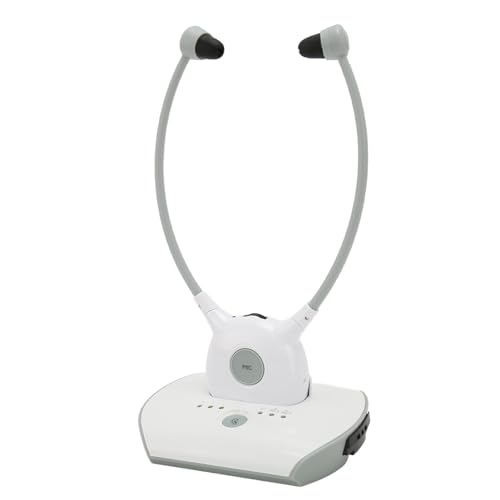 Kabellose TV-Ohrhörer-Kopfhörer, Kabellose Kopfhörer für das Fernsehen für Senioren und Schwerhörige, L/R-Balance-Lautstärkeregelung, 3,5-mm-/Cinch-Gerät, Kabelloser Kopfhörer von Jectse