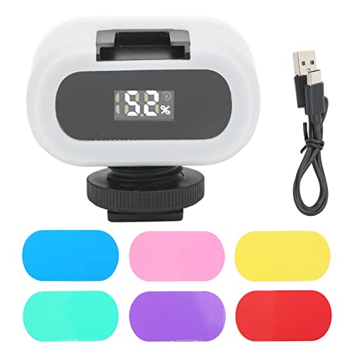 LED-Videoleuchte, -LED-Kameraleuchte mit 6-Farben-Folie und Silikonabdeckung, Wiederaufladbares USB-C-Softlight-Panel für Live-Streaming-Fotografie von Jectse