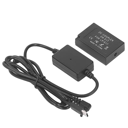 LP E17 Dummy-Akku DR E17 DC-Koppler-Kamera-Dummy-Akku für 760D 750D 77D 800D 850D M3 M5 M6 M6 Mark II R10 R8, Typ-C-Netzteil für Langzeitgebrauch von Jectse