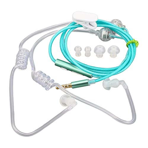 Luftschlauch-Kopfhörer, Universelle 3,5-mm-In-Ear-Ohrhörer mit Beidseitigem Luftschlauch, Anti-Strahlungs-Kopfhörer mit Geräuschunterdrückung und Premium-Sound, für Tablets, (Grün) von Jectse