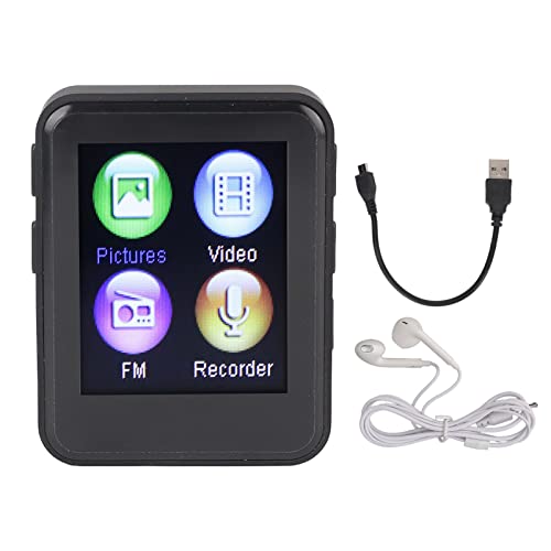 MP3-Player, Musik-Player mit Bluetooth 5.0, Integriertem HD-Lautsprecher, 1,77-Zoll-TFT-Farbbildschirm, Tragbarer HiFi-Musik-Player mit E-Book-Reader/Bildbetrachter/Video/Recorder von Jectse