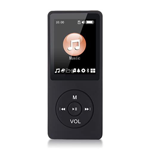 MP3-Player, Musikplayer mit Bluetooth 5.0, Eingebauter HiFi-Lautsprecher, 1,8-Zoll-Farbbildschirm, Tragbarer HiFi-Musikplayer mit E-Book-Reader, Bildbetrachter, Video, Rekorder von Jectse
