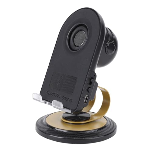Mobiltelefonständer mit Drahtloser Bluetooth-Lautsprecher, Anti-Slip-Basis-HD-Surround-Lautsprecher, 800-mAh Li-Akku Wiederaufladbarer Desktop-Rotatable-Smartphone-Halter von Jectse