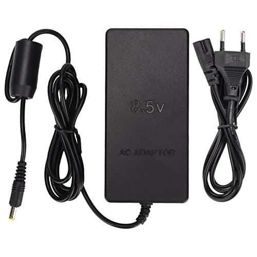 Netzteil für PS2, Netzteil-AC-Ladegerät-Adapter, Schlankes AC-Netzteil, AC-Adapter-Ladekabel für PlayStation2 70000 (EU-Stecker) von Jectse