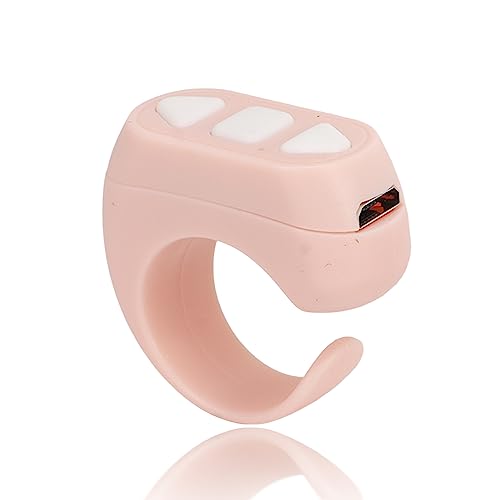 Page Turner mit Fernbedienung, Drahtloser Bluetooth-APP-Page Turning Ring Controller, Remote Scrolling Ring Zum Lesen von Romanen, Aufnehmen von Fotos, Fernsehen (Rosa) von Jectse