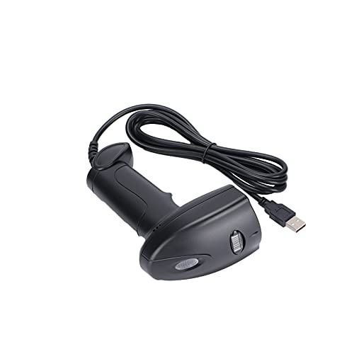 Jectse QR-Code-Scanner,Barcode-Scanner Handheld,Tragbares 360°-Lesegerät Staubdichter, Wasserdichter, Kabelloser QR-Code-USB-Leser mit Zusatzbeleuchtung für Papier-Barcodes (Schwarz und blau) von Jectse