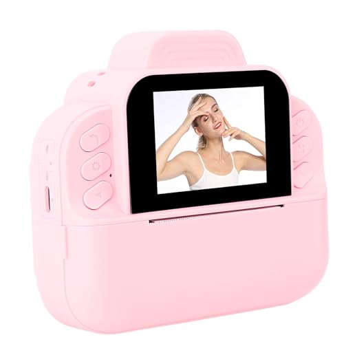 Sofortdruckkamera für Kinder, 48 MP 1080p HD Selfie Instant Kameras für Kleinkind, 2,4 -Zoll -Bildschirm Kompakt Tragbare Instantkamera mit Zeitverlust Mehrere Filter für Schüler (Rose) von Jectse