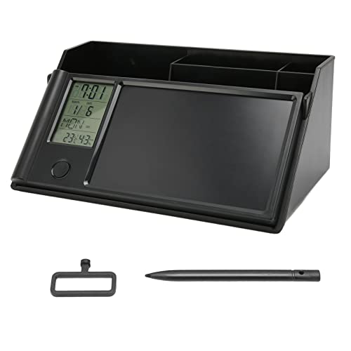 Stifthalter für Schreibtisch, Elektronischer Kalender Desktop Storage Box Bleistifthalter mit LCD -Schreibkissen Thermometerfeuchtigkeit, Schreibtisch Organisatoren Digitale Nacht Stifthalter für Schreibtisch, Elektronischer Kalender Desktop Storage Box Bleistifthalter mit LCD -Schreibkissen Thermometerfeuchtigkeit, Schreibtisch Organisatoren Digitale Nacht von Jectse