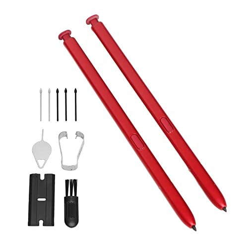 Telefon-Touch-Stift, Kunststoff-Eingabestift, Hohe Empfindlichkeit, Professionell, mit Ersatzspitze Zum Austausch (Rot) von Jectse
