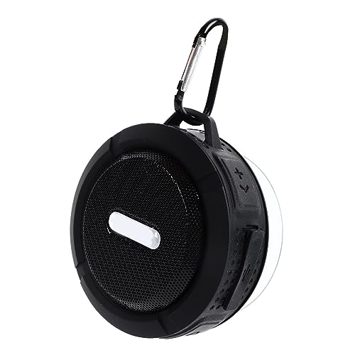 Tragbarer Bluetooth-Lautsprecher, WS235 IPX7 Wasserdichter Kabelloser -Lautsprecher mit Saugnapfbasis, Kleiner Outdoor-Reiselautsprecher mit Lauter HiFi-Stereoanlage, (Schwarz) von Jectse