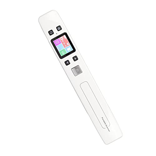 Tragbarer Scanner, Fotoscanner, WLAN-Dokumentenscanner mit Papiergröße Bis zu 4 A, Monochromatischer Farbmodus-Handscanner Zum Scannen von Dokumenten, Fotos, Zeitschriften, (White) von Jectse