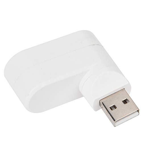 USB 2.0 3 Ports Adapter Hub, Rotate Splitter Adapter Hub,Unterstützung Für 180 Grad Gedreht,Plug and Play,Für PC Notebook Laptop (White) von Jectse