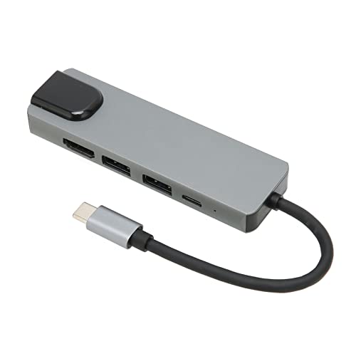 USB C HUB, 5 in 1 USB 4K 5 Gbps HDMI Adapter Multiport Adapter RJ45 Port mit Gigabit Ethernet PD Ladeport USB3.0 und USB2.0 Port Adapter von Jectse