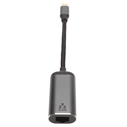 USB-C-auf-Ethernet-Adapter, 2500 Mbit/s Hochgeschwindigkeits-Typ-C-auf-RJ45-Gigabit-LAN-Netzwerkadapter für Win 11 10 8 7, für OS 10.7, für Linux 3, Plug and Play von Jectse