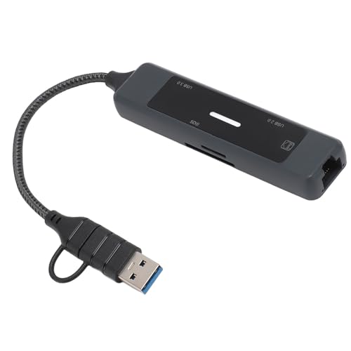 USB-Hub-Adapter, Unterstützt USB3.0 Multi-Port-USB-Hub 5 in 1 für Mobiltelefone von Jectse