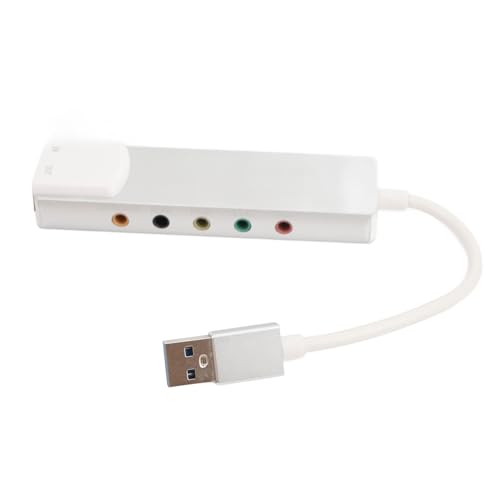 USB-Soundkarte, Externer USB-Sound-Adapter mit Umfangreichen 5.1-7.1-Schnittstellen für Laptop von Jectse