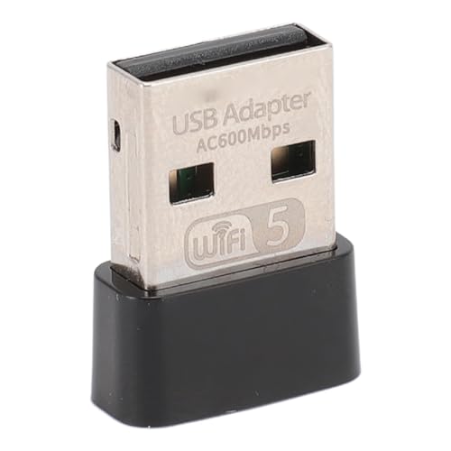 USB-WiF-Adapter, 600 Mbit/s 2,4 G 5 G Dualband-schnurloser Netzwerk-Transceiver für PC, MU MIMO-Technologie, WPA3 WPA2 WPA-Verschlüsselung, Kompaktes Design mit Treibern für von Jectse