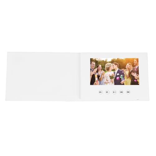 Video -Grußkarte, 1280x720p HD Elektronische Videobroschüre mit LCD -Bildschirm, Eingebaut in 256 MB Speicher, DIY Personalized Video Book für Hochzeits Weihnachten (7 Zoll 1500mah Li -Ion -Akku) von Jectse