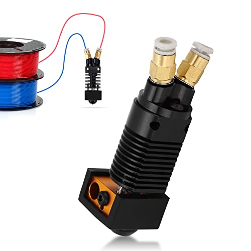 Zusammengebauter Extruderkopf, 2-in-1-Extrusionskopf aus Aluminiumlegierung für 3D-Drucker mit Schneller Wärmeableitung 3D-Druckerteile für CR-10-Serie und Creativity End-3 von Jectse
