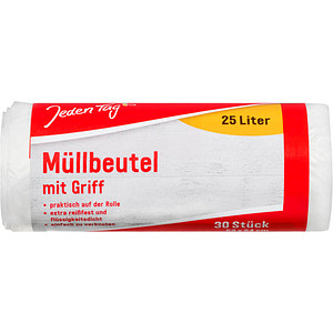 Jeden Tag Müllbeutel 25,0 l transparent, 30 St. von Jeden Tag