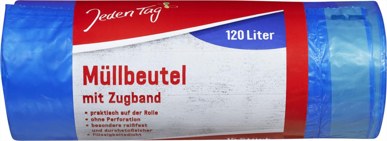 Jeden Tag Müllbeutel 120,0 l blau Jeden Tag Müllbeutel 120,0 l blau von Jeden Tag