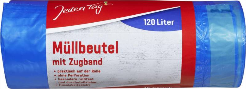 Jeden Tag Müllbeutel 120,0 l blau von Jeden Tag