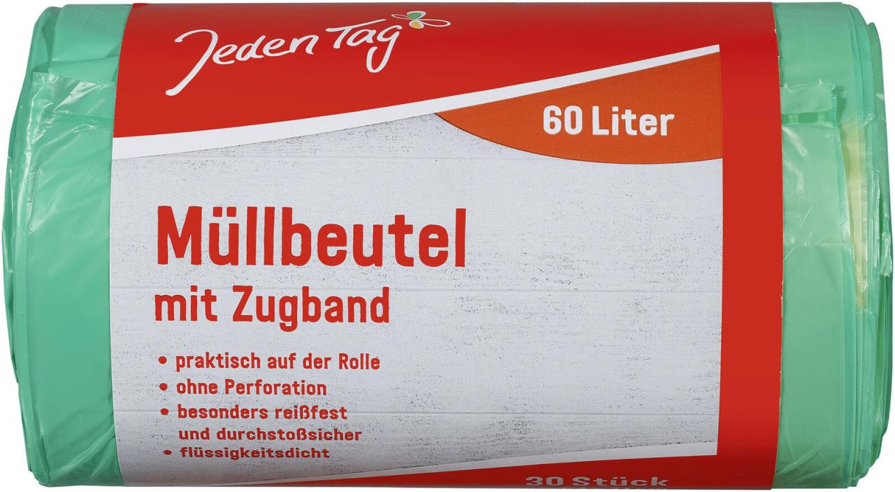 Jeden Tag Müllbeutel 60,0 l grün Jeden Tag Müllbeutel 60,0 l grün von Jeden Tag