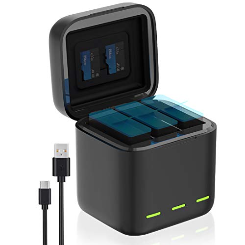 Akku Ladegerät für GoPro Hero 12/11/10/9 Black 3-Kanal Batterie Ladegerät mit Typ-C USB Kabel Kompatibel mit GoPro Hero 9 10 11 12 Black Original Akku Akku Ladegerät für GoPro Hero 12/11/10/9 Black 3-Kanal Batterie Ladegerät mit Typ-C USB Kabel Kompatibel mit GoPro Hero 9 10 11 12 Black Original Akku von Jeebel