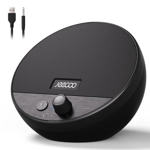 Jeecoo A10 PC Lautsprecher, USB-betriebene Computer Lautsprecher mit 3,5-mm AUX und Bluetooth Modus, tragbare Mini Lautsprecher für Desktop, Laptop und Mobile Geräte von Jeecoo