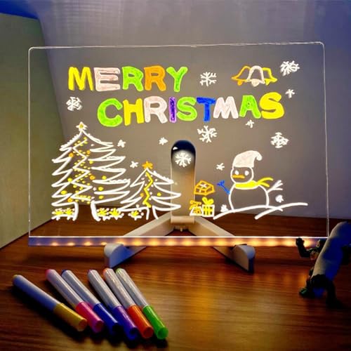 Jeeeun LED Note Board with Colors, New Acrylic Dry Erase Board with Light (15CM X 15CM) von Jeeeun