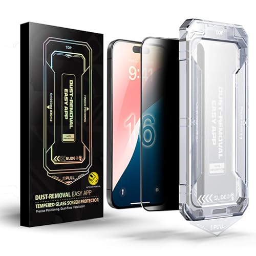 Jeeeun Smoothshield 2 Packs – Tempered Glass Screen Protector with Anti-Scratch Anti-Fingerprint Privacy for Iphone 13/14/15/16 Pro Max (HD Clear Edition,For Iphone 16 Promax) von Jeeeun