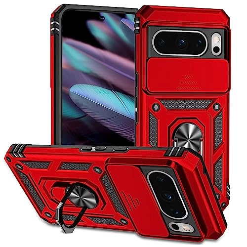 ESONG Handyhülle für Google Pixel 8 Pro Ständer Hülle,Militär Handy Stoßfeste Handytasche Case Outdoor Schutzhülle Cover,360 Grad Metall Ring Drehung Halter/Kameraschutz,Rot ESONG Handyhülle für Google Pixel 8 Pro Ständer Hülle,Militär Handy Stoßfeste Handytasche Case Outdoor Schutzhülle Cover,360 Grad Metall Ring Drehung Halter/Kameraschutz,Rot von Jeelar