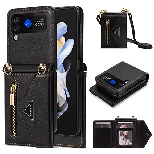 ESONG Handyhülle für Samsung Galaxy Z Flip 3,Stoßfest Handytasche Case Cover mit Kartenfach/Ständer,PU Leder Magnetic Hülle,Brieftasche Schutzhülle-Schwarz ESONG Handyhülle für Samsung Galaxy Z Flip 3,Stoßfest Handytasche Case Cover mit Kartenfach/Ständer,PU Leder Magnetic Hülle,Brieftasche Schutzhülle-Schwarz von Jeelar