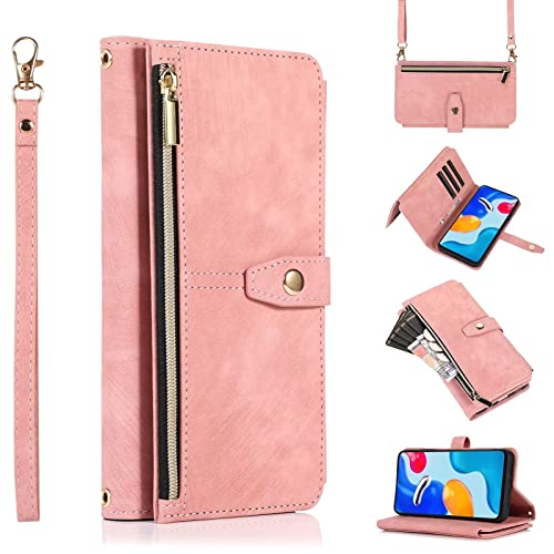 Jeelar ESONG Handyhülle für iPhone 14 Tasche,hulle mit Kartenfach,Schultergurt,Handgelenkschlaufe,Stoßfest Handytasche Magnetic Klapphülle Case,Flip PU Leder Brieftasche Schutzhülle,Rosa Jeelar ESONG Handyhülle für iPhone 14 Tasche,hulle mit Kartenfach,Schultergurt,Handgelenkschlaufe,Stoßfest Handytasche Magnetic Klapphülle Case,Flip PU Leder Brieftasche Schutzhülle,Rosa von Jeelar