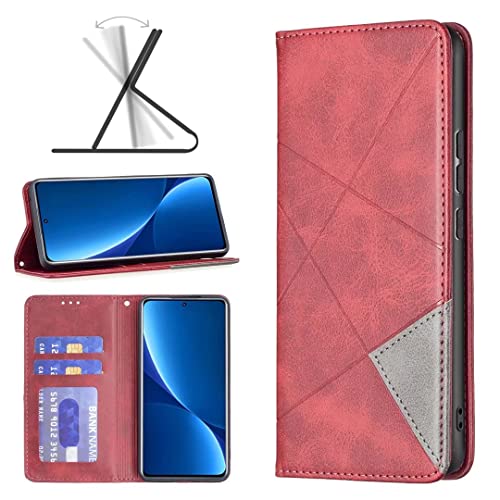 Jeelar ESONG Handyhülle für iPhone 14 Tasche,hulle mit Kartenfach/Ständer,360 Grad Stoßfest Handytasche,Flip PU Leder Brieftasche Schutzhülle,Magnetic Klapphülle Case Cover-rot Jeelar ESONG Handyhülle für iPhone 14 Tasche,hulle mit Kartenfach/Ständer,360 Grad Stoßfest Handytasche,Flip PU Leder Brieftasche Schutzhülle,Magnetic Klapphülle Case Cover-rot von Jeelar