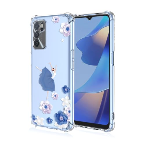 Jeelar für Oppo A16 /A16S /A54S Hülle,Niedlich Cartoon -Muster für Mädchen geeignet TPU Silikon Stoßfest Schutzhülle Handyhülle-A58 von Jeelar